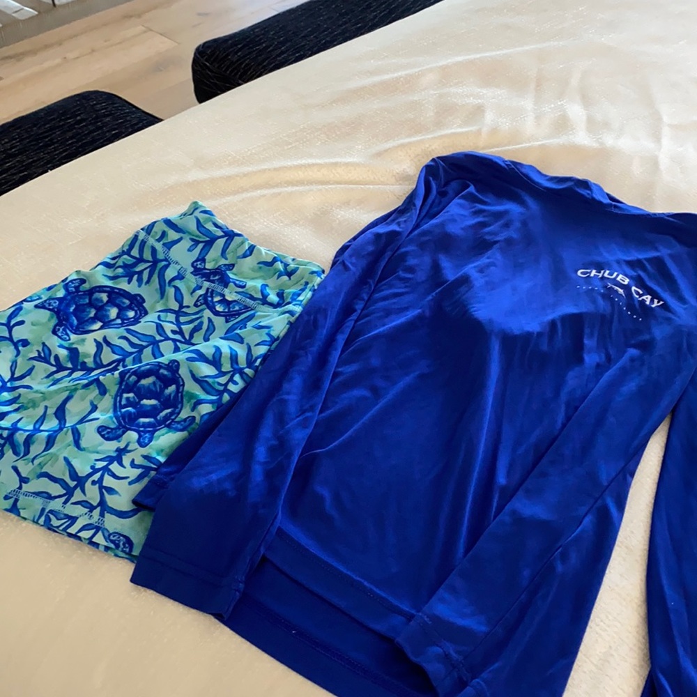 Skort with long sleeve hooded performance shirt